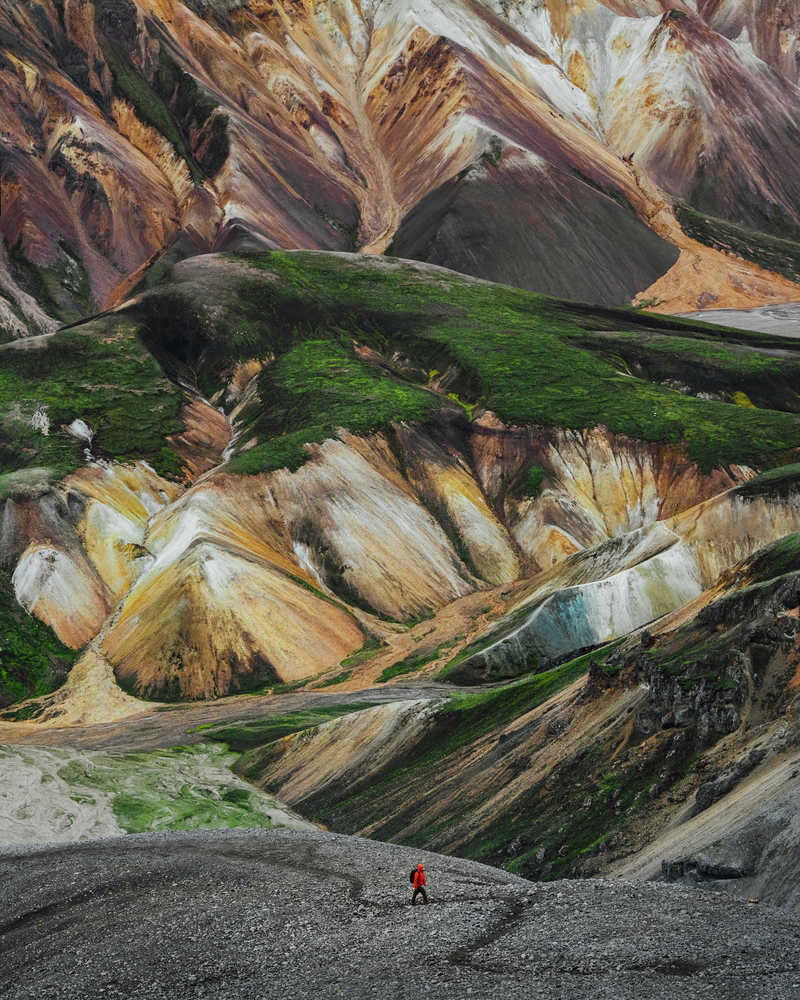 travel photography stock photo Iceland Rainbow mountains