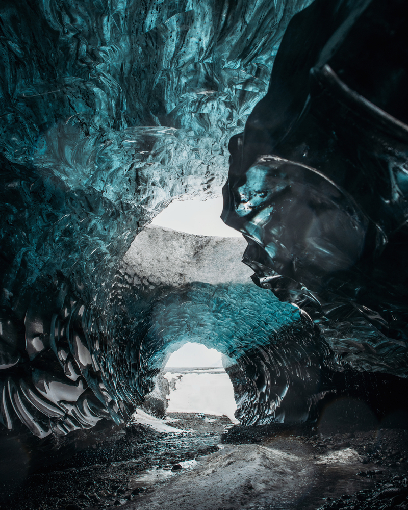 travel photography stock photo ice cave Iceland 