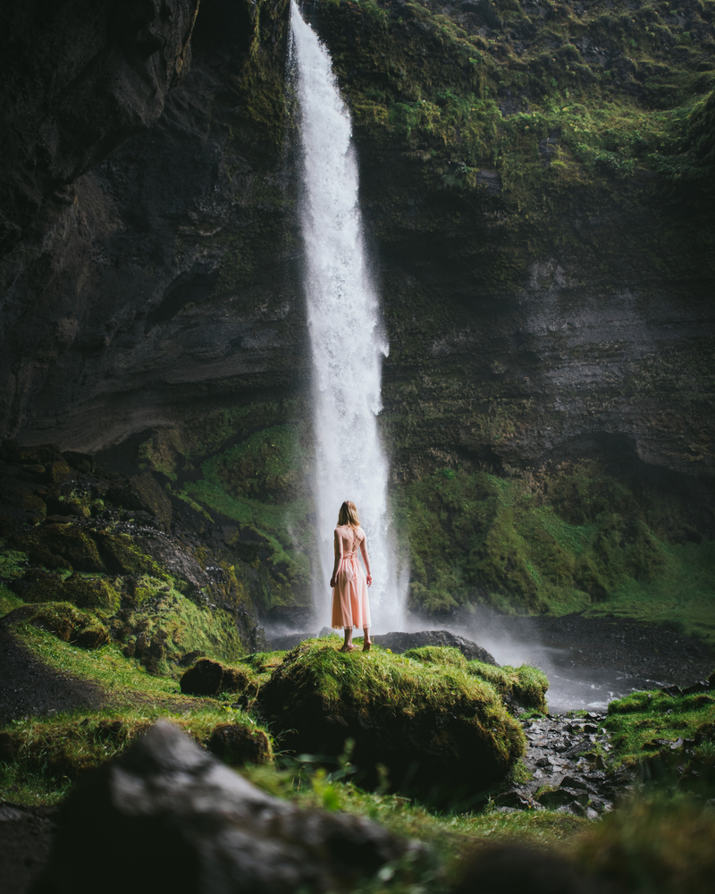 travel photography stock photo waterfall Iceland