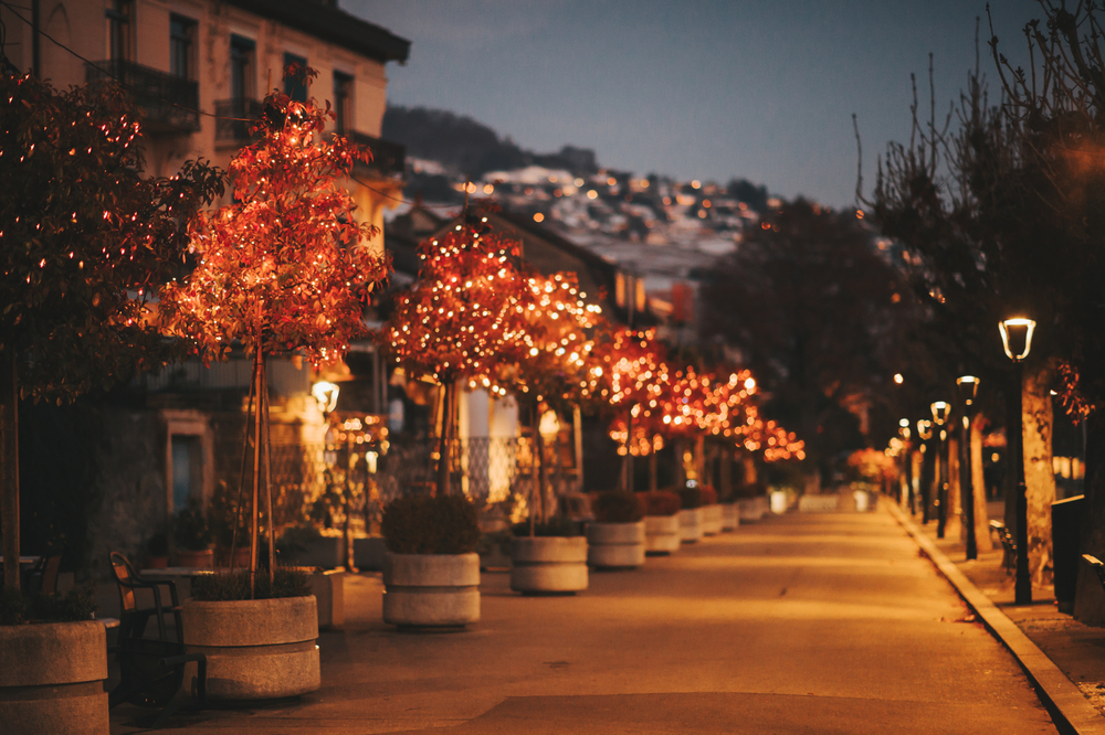 stock photo Christmas street