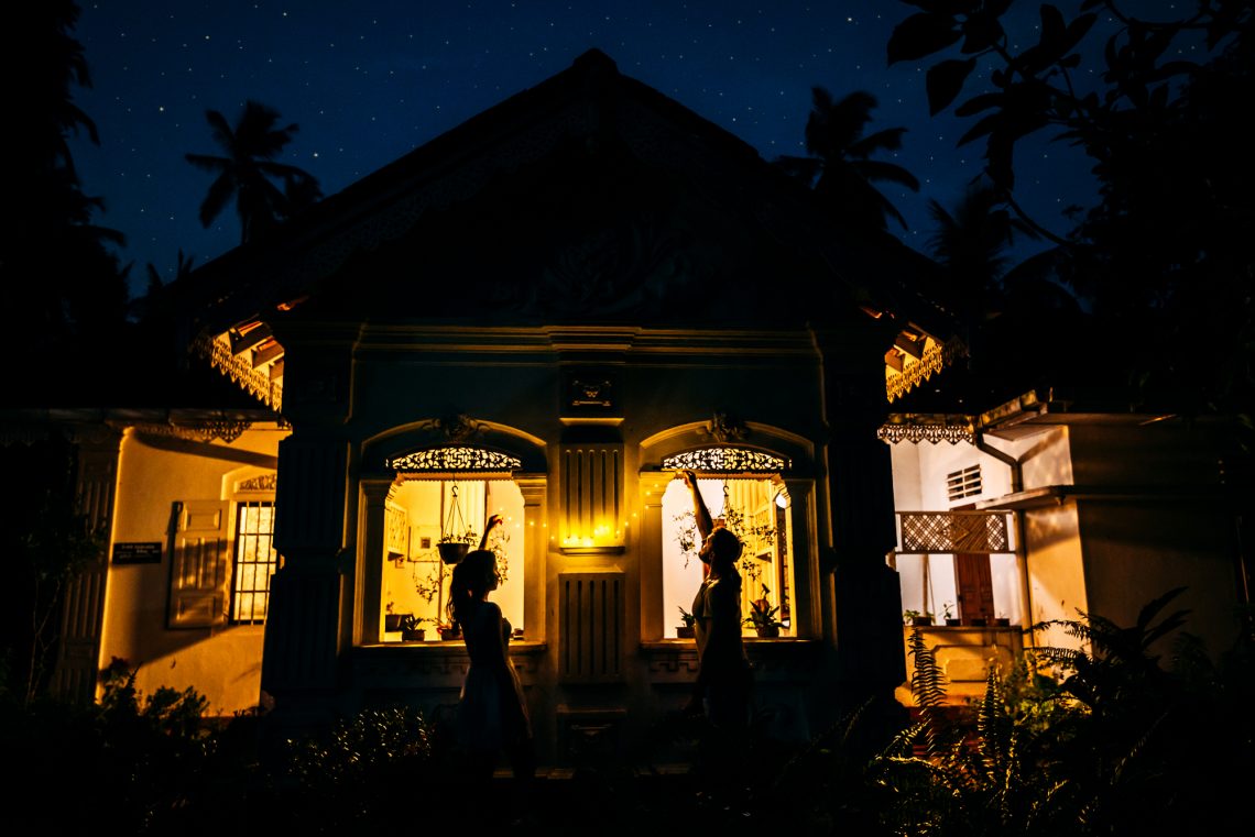 stock photo christmas house night