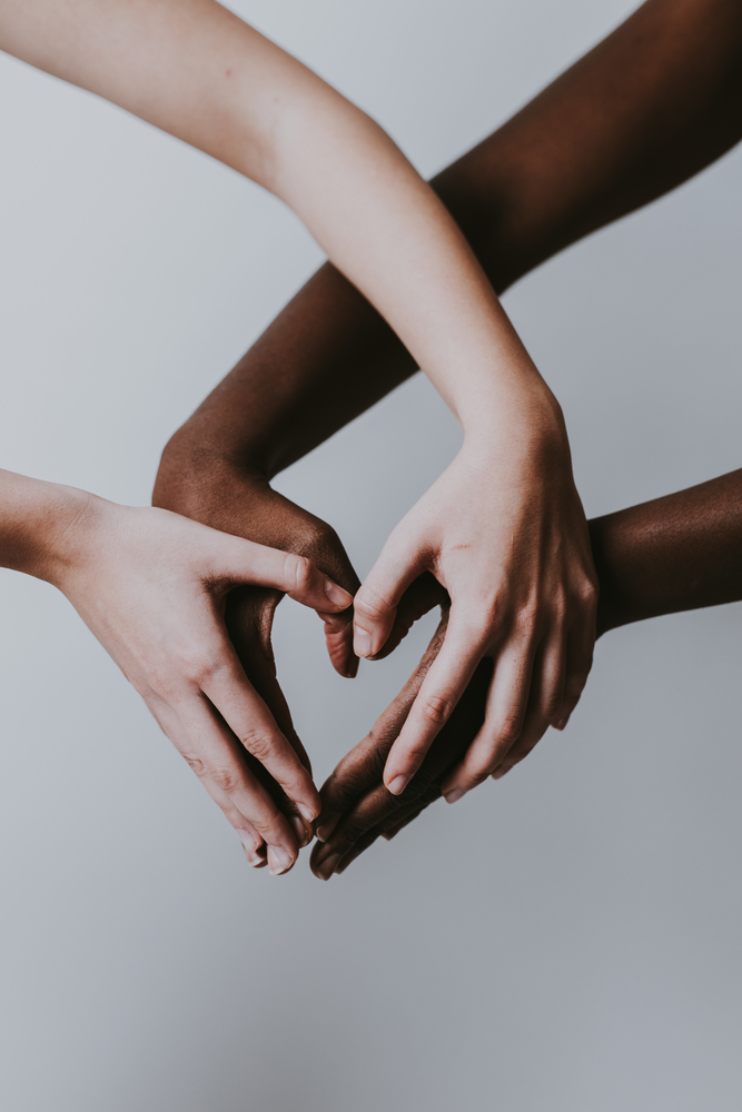 stock photo hands wall