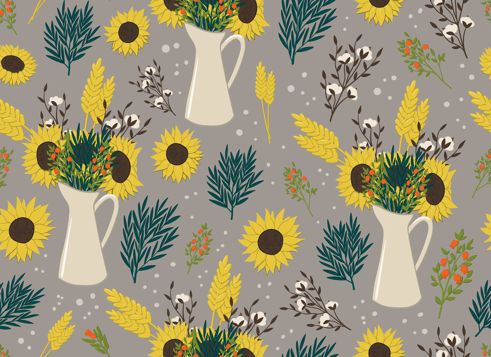 stock illustration flowers pattern