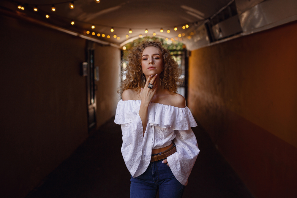 stock photo street fashion model woman