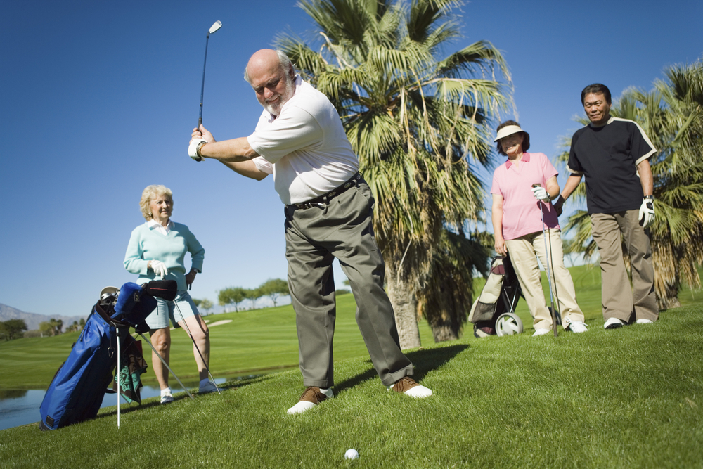 stock photo sport golf seniors