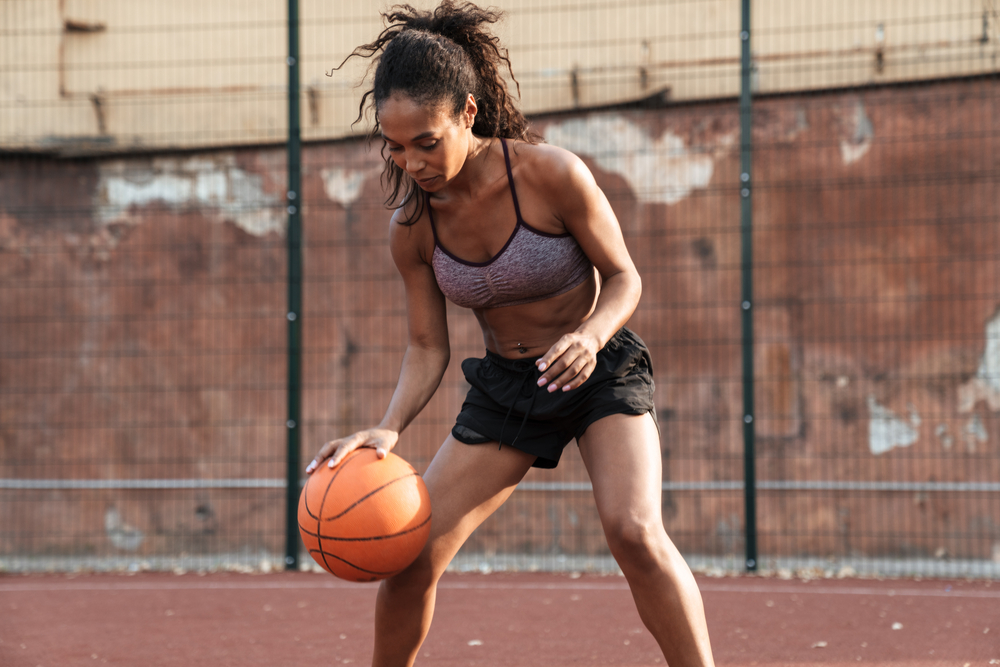 stock photo sport Basketball sportswoman