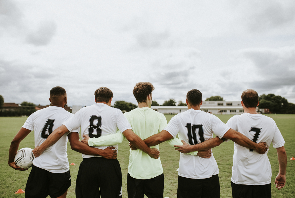 stock photo football team 