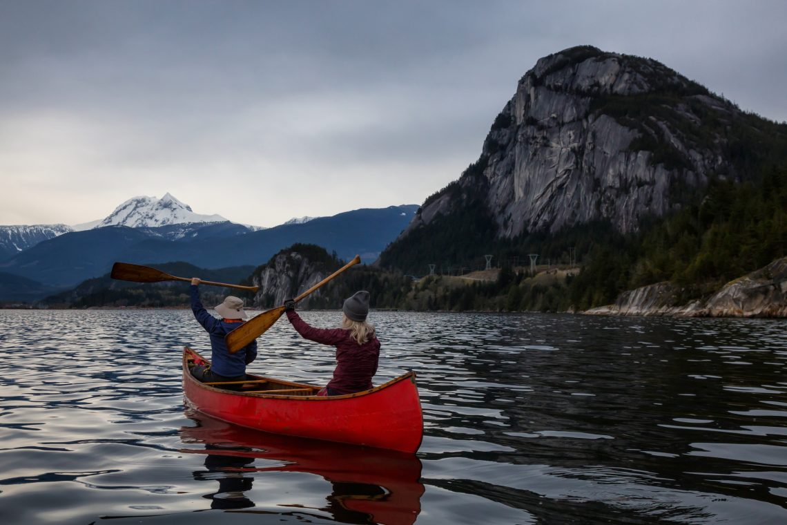 stock photo lake boat friends