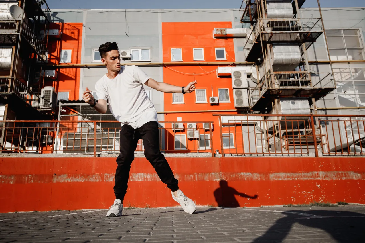 Male hiphop dancer stock photo