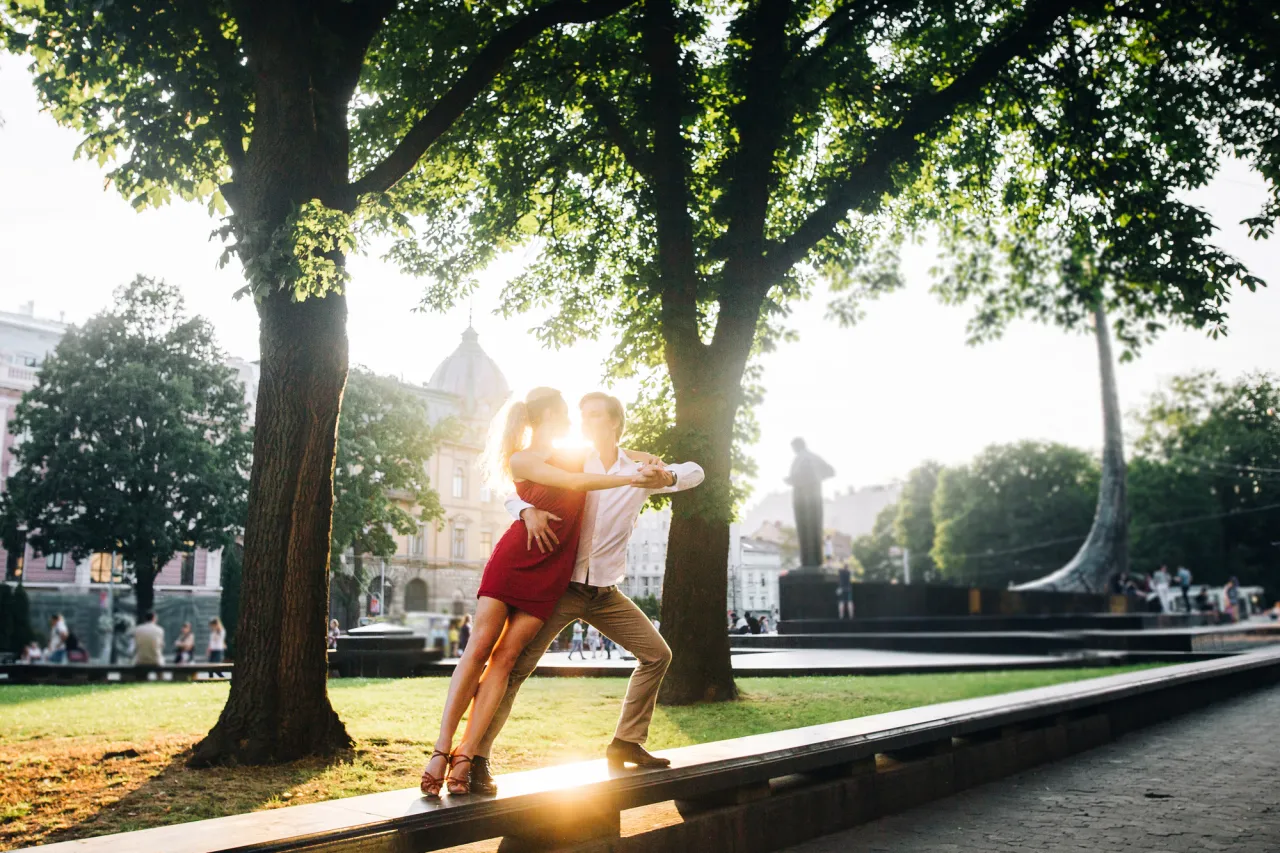 Couple dancing stock photo