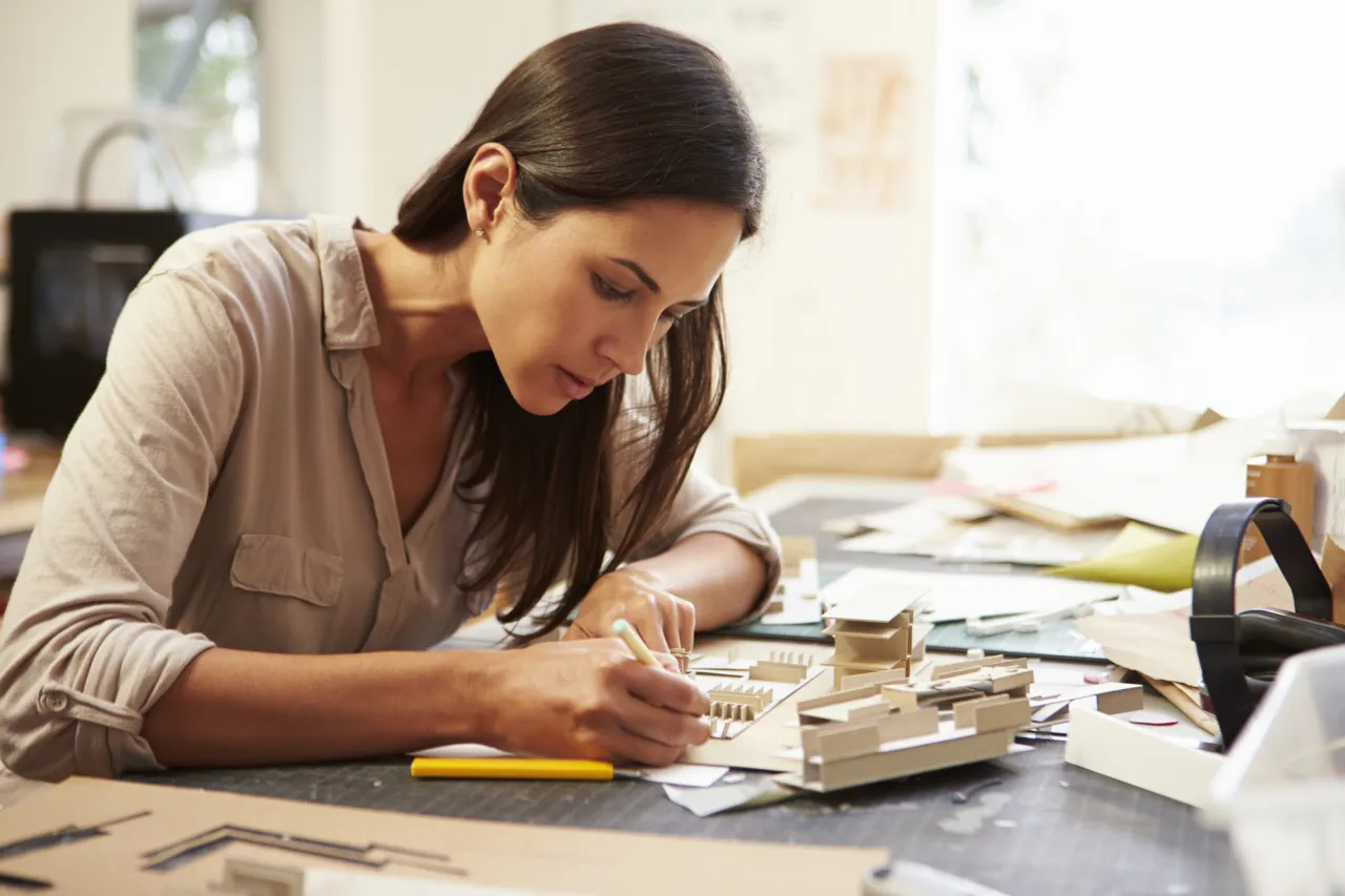 Young female architect stock photo