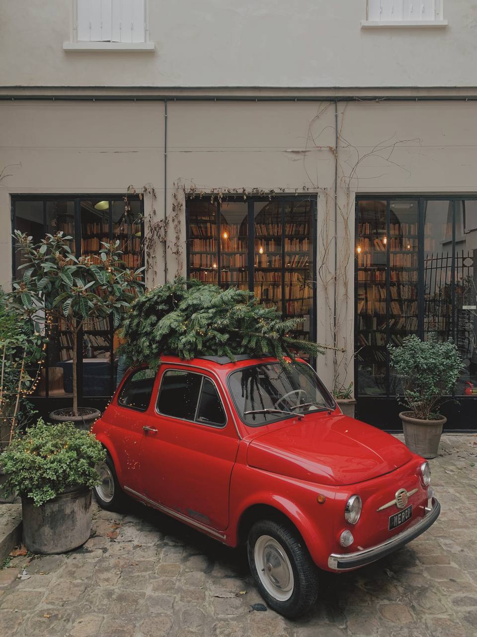 Red car in Paris