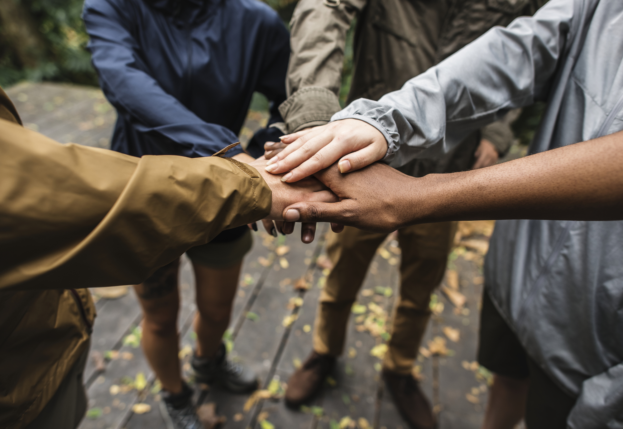 Outdoors team building exercise