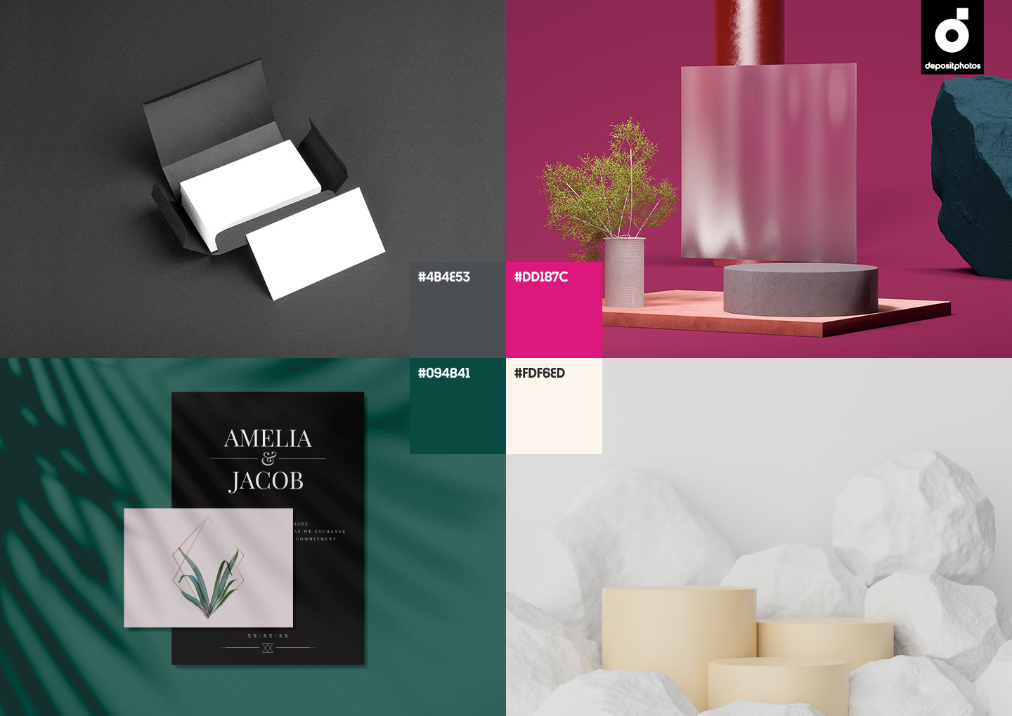 Winter Color Trends 2021-2022 Curated Palettes and Content Collections in Calming and Energizing Shades Mockup