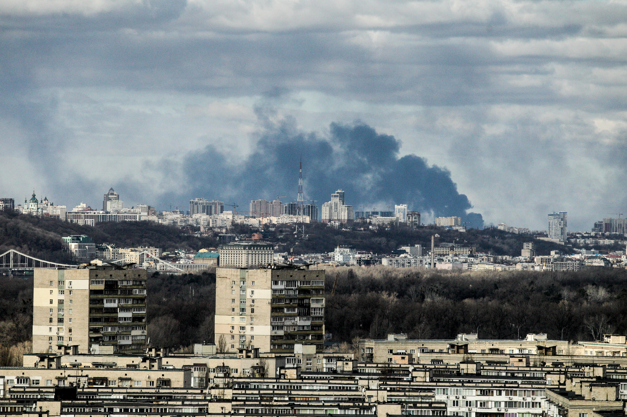 Morning in Kyiv on February 27, 2022