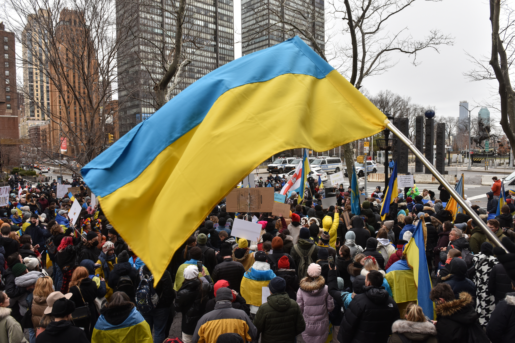 Фото протест проти війни в Україні, Бангкок, Таїланд, 27 лютого 2022 року