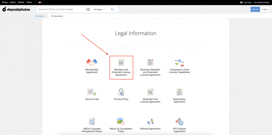 Depositphotos Standard and Extended License Agreement