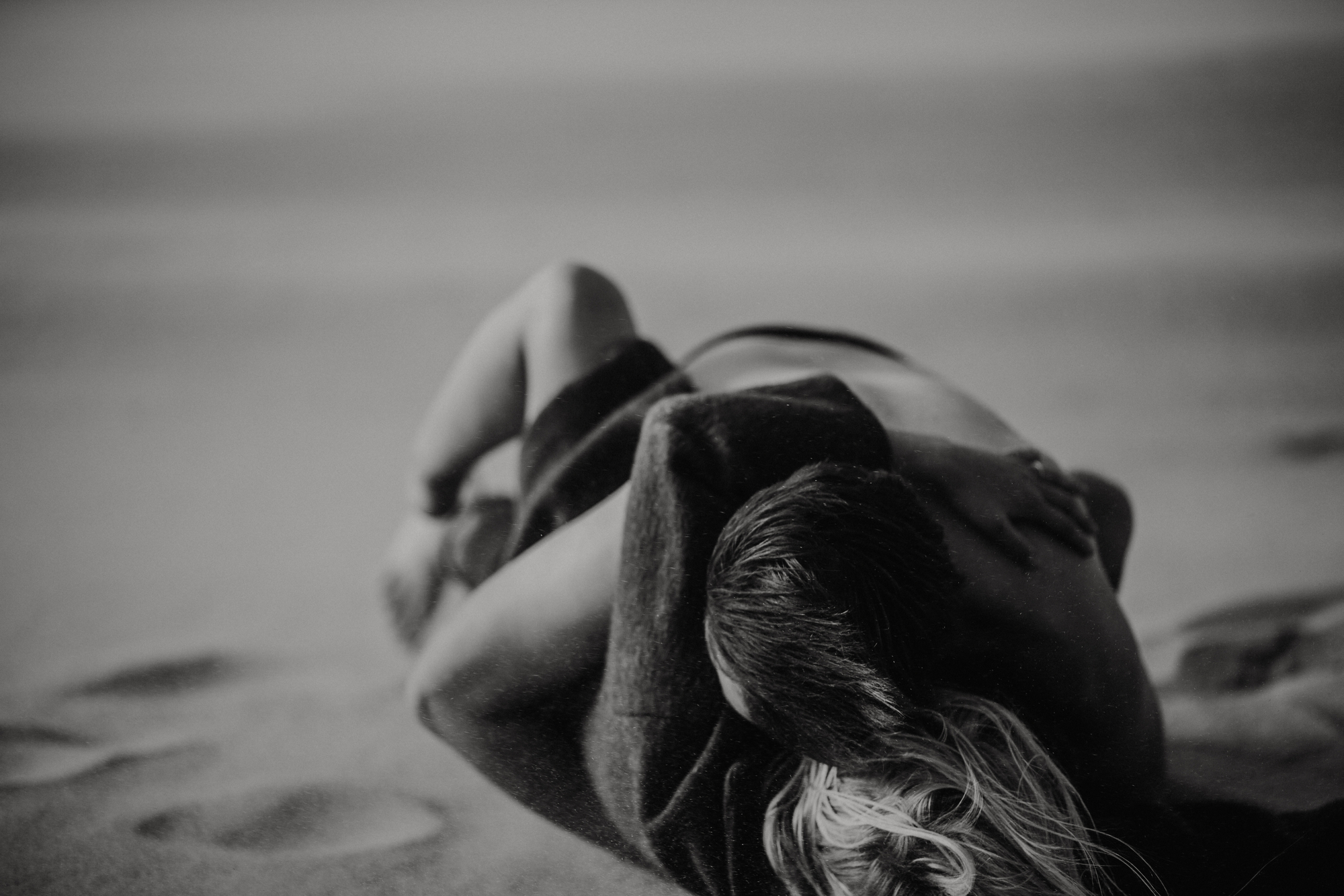 Happy couple in love spend good time on the beach - stock image