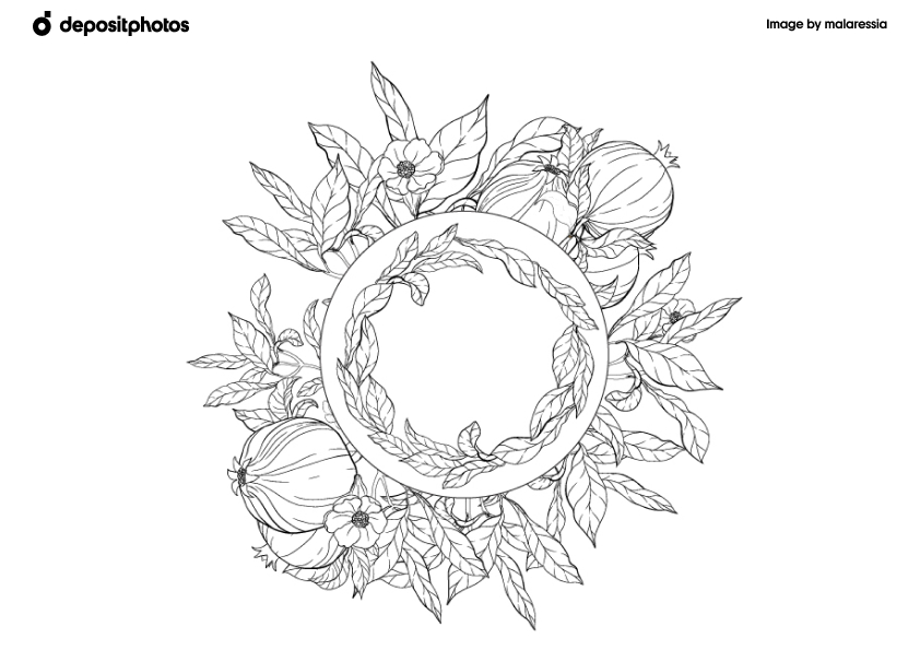 flower wreath Summer Coloring Pages