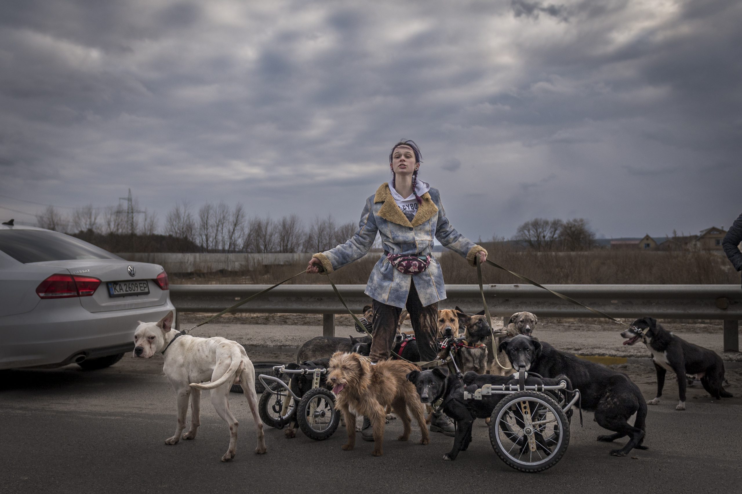 Фото Крістофера Оччиконе Пожежа в будинку після влучання ракети Бровари 24 лютого 2022 року