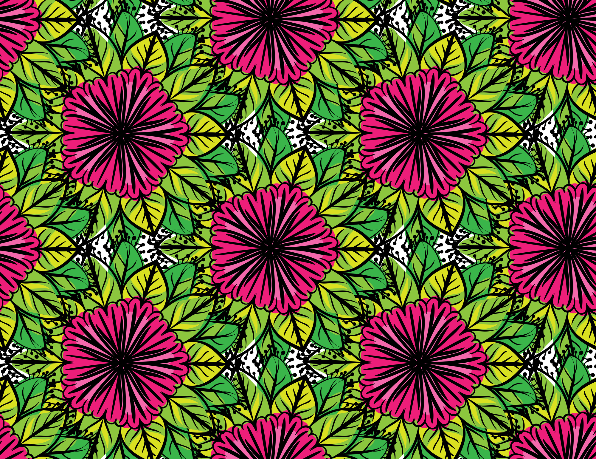 Colorful floral pattern