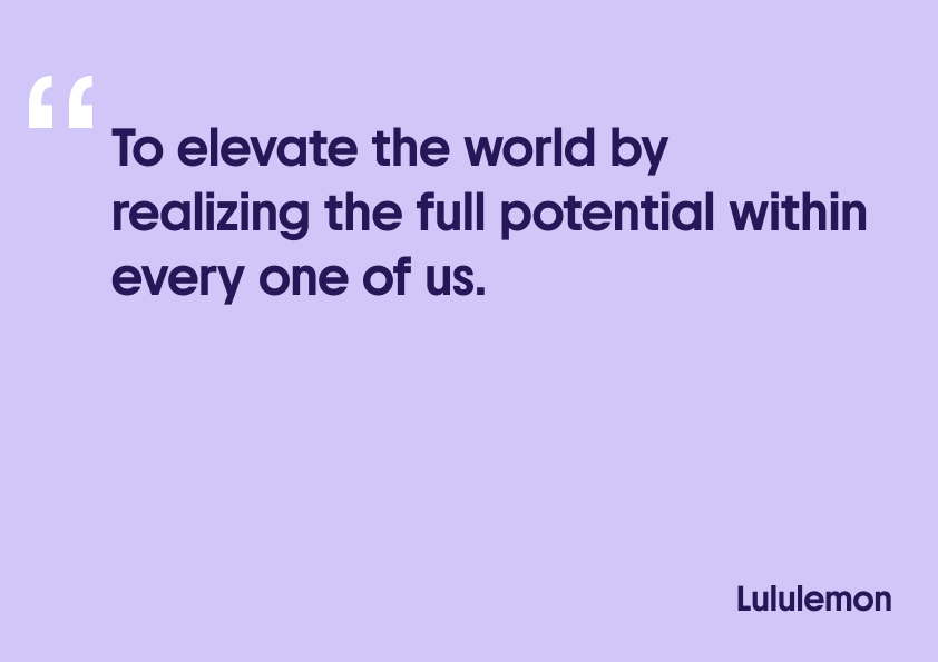 Lululemon mission statement example