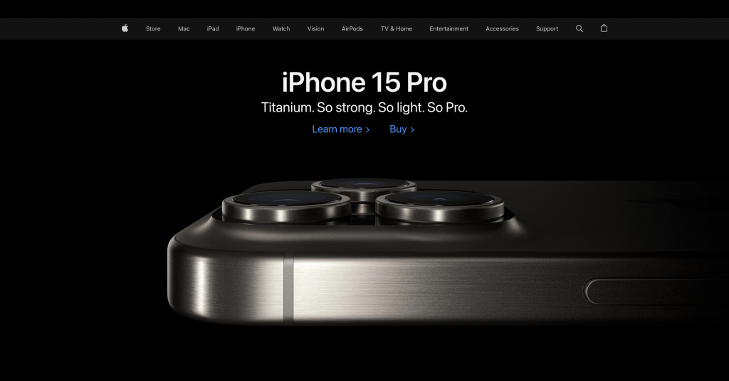 Apple Web Design Example