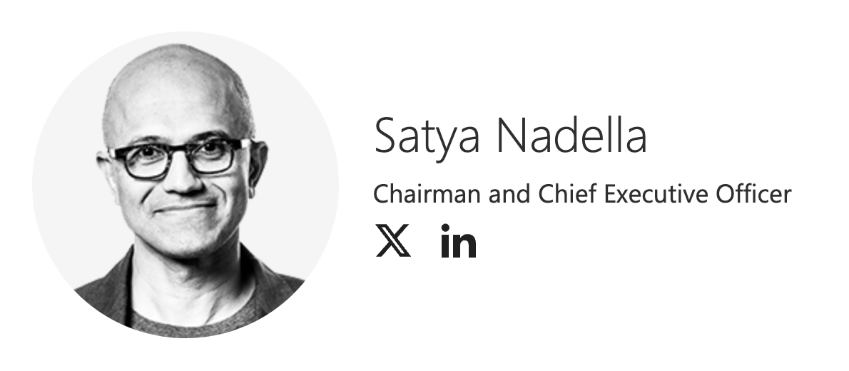 How to write a professional bio with examples and templates - Satya Nadella