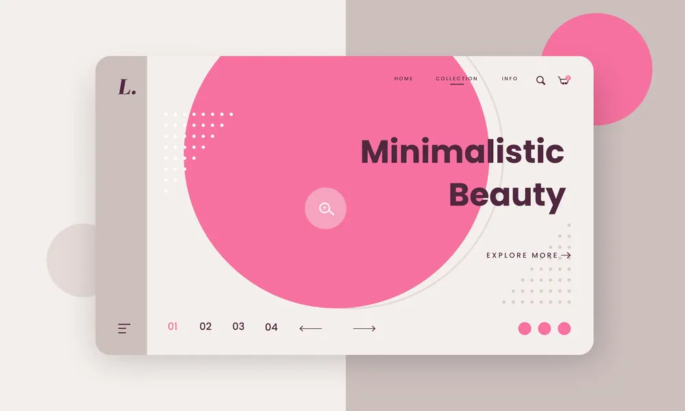 Minimalistic Beauty Hero Banner Design For Advertising Concept.