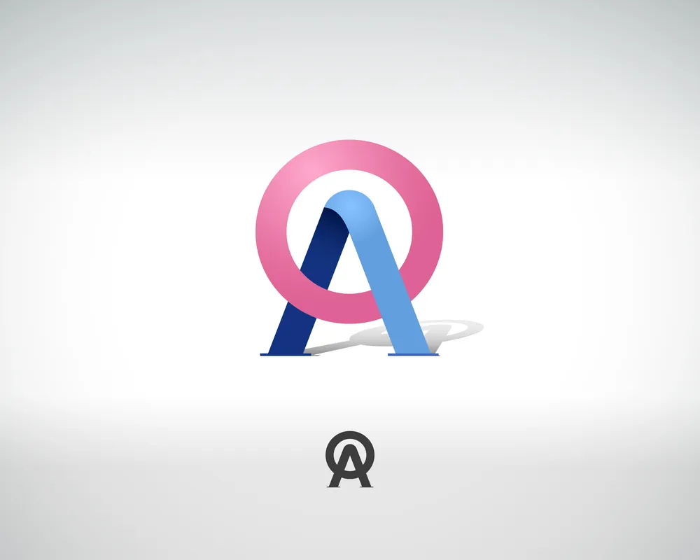 Combination of Letters A and O. Abstract Vector Logo Design Template. Creative Concept Icon