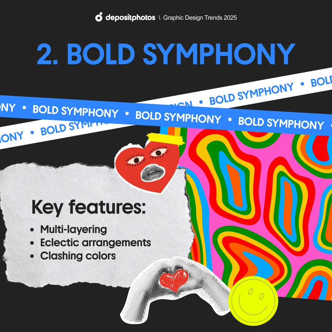 Graphic Design Trends 2025 [Infographic] Bold Symphony