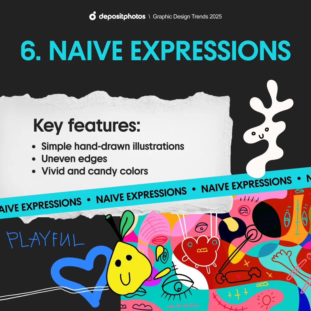 Graphic Design Trends 2025 [Infographic] Naive Expressions