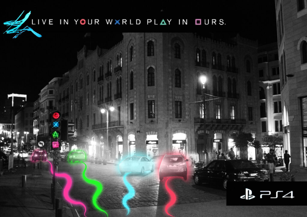 PlayStation Live in Your World, Play in Ours print ad