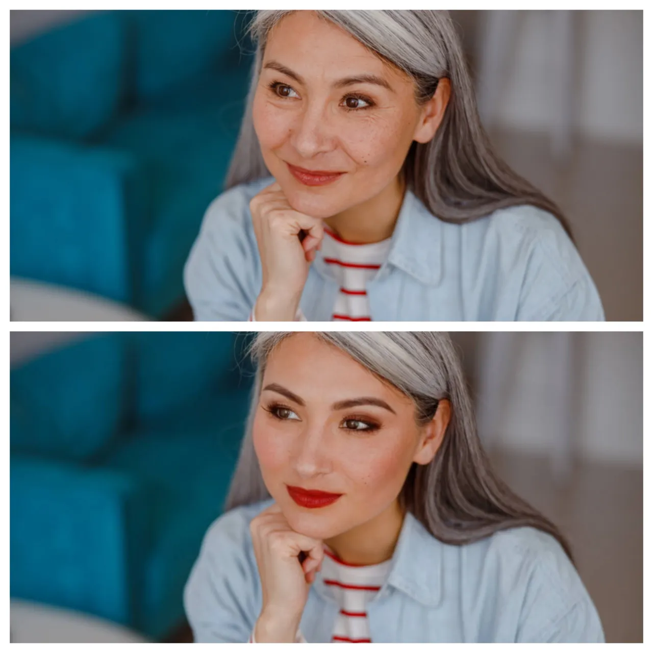 AI Image Editor by Depositphotos Face Modifier age and makeup change