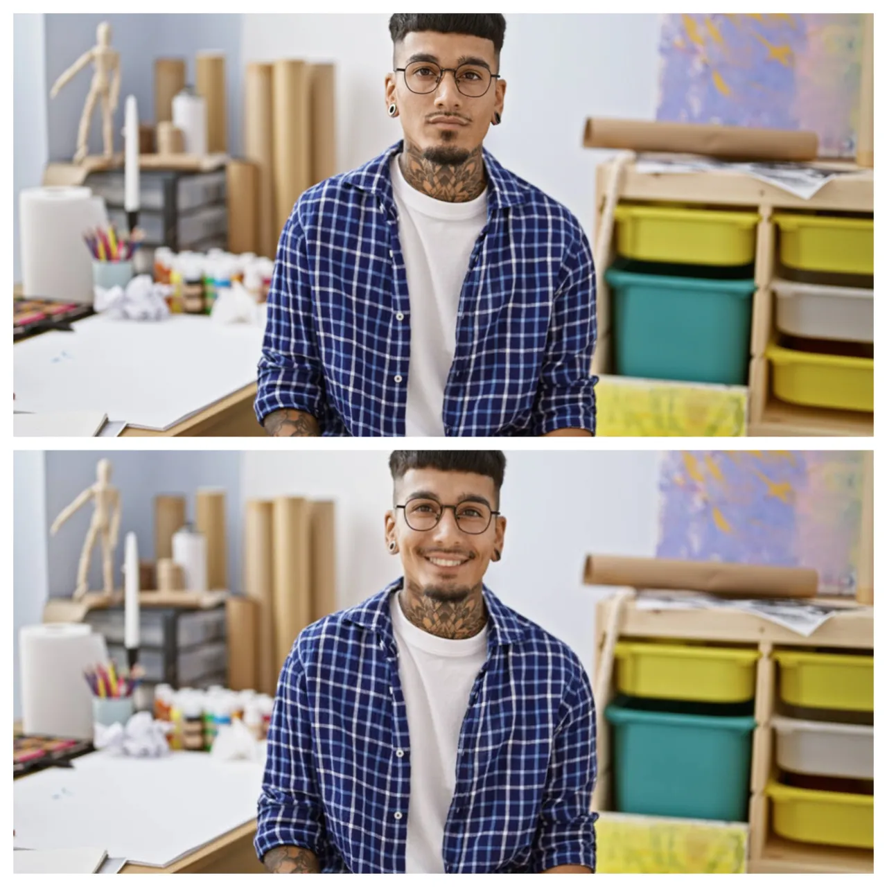 AI Image Editor by Depositphotos Face Modifier expression change