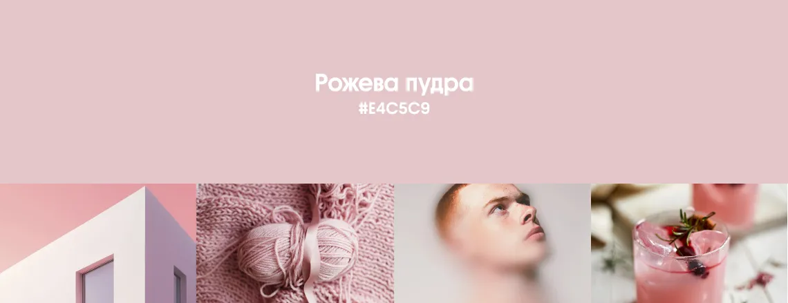 Осінні трендові кольори 2025 Рожева пудра 