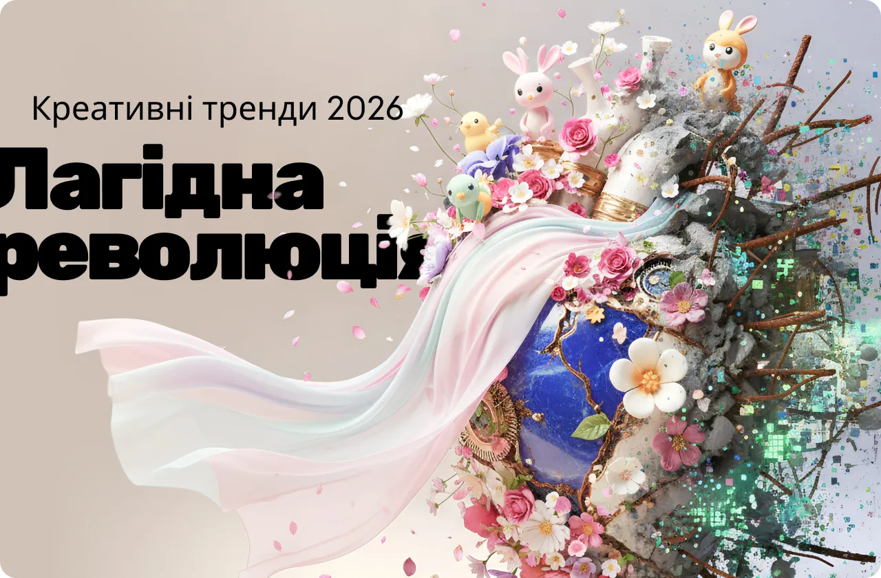 Креативні дизайн-тренди 2026: Лагідна революція